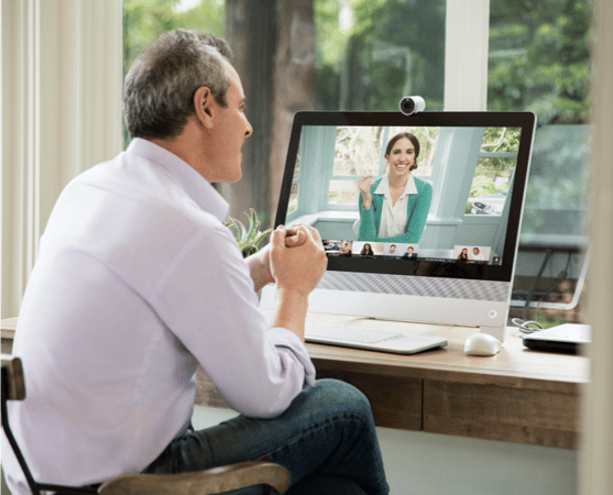 Sharing video can be intimidating at first, but your team will soon get used to sharing video in engaging, interactive remote discussions. Be brave and turn on video in every meeting. 